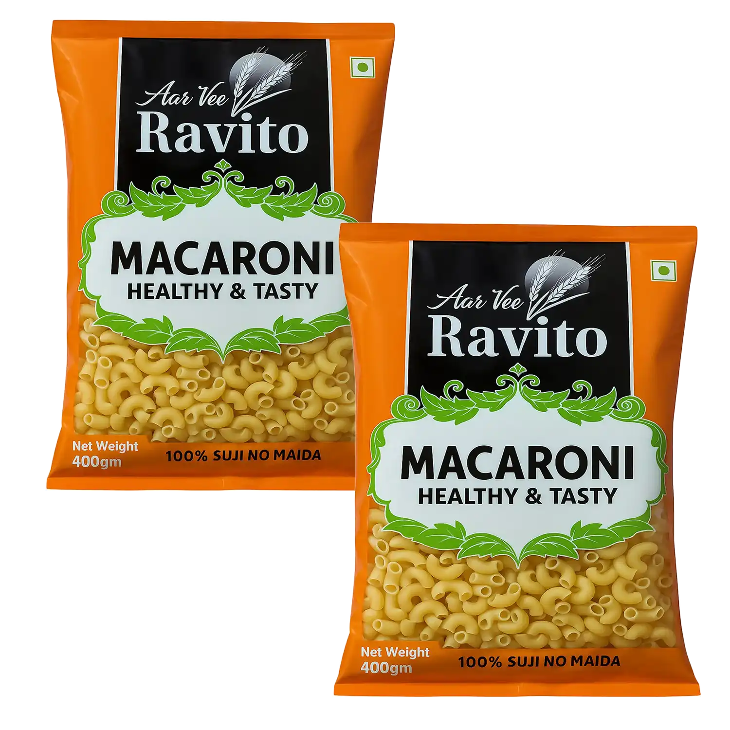 Aarvee Ravito Macroni - Pack of 2 (400 gm each)