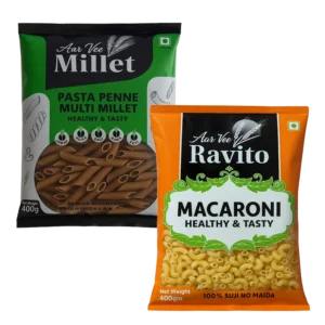 Arvee Millet Pasta Penne & Ravito Macroni (Pack of 2)