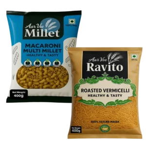 Arvee Millet Macroni & Ravito Roasted Vermicelli (Pack of 2)