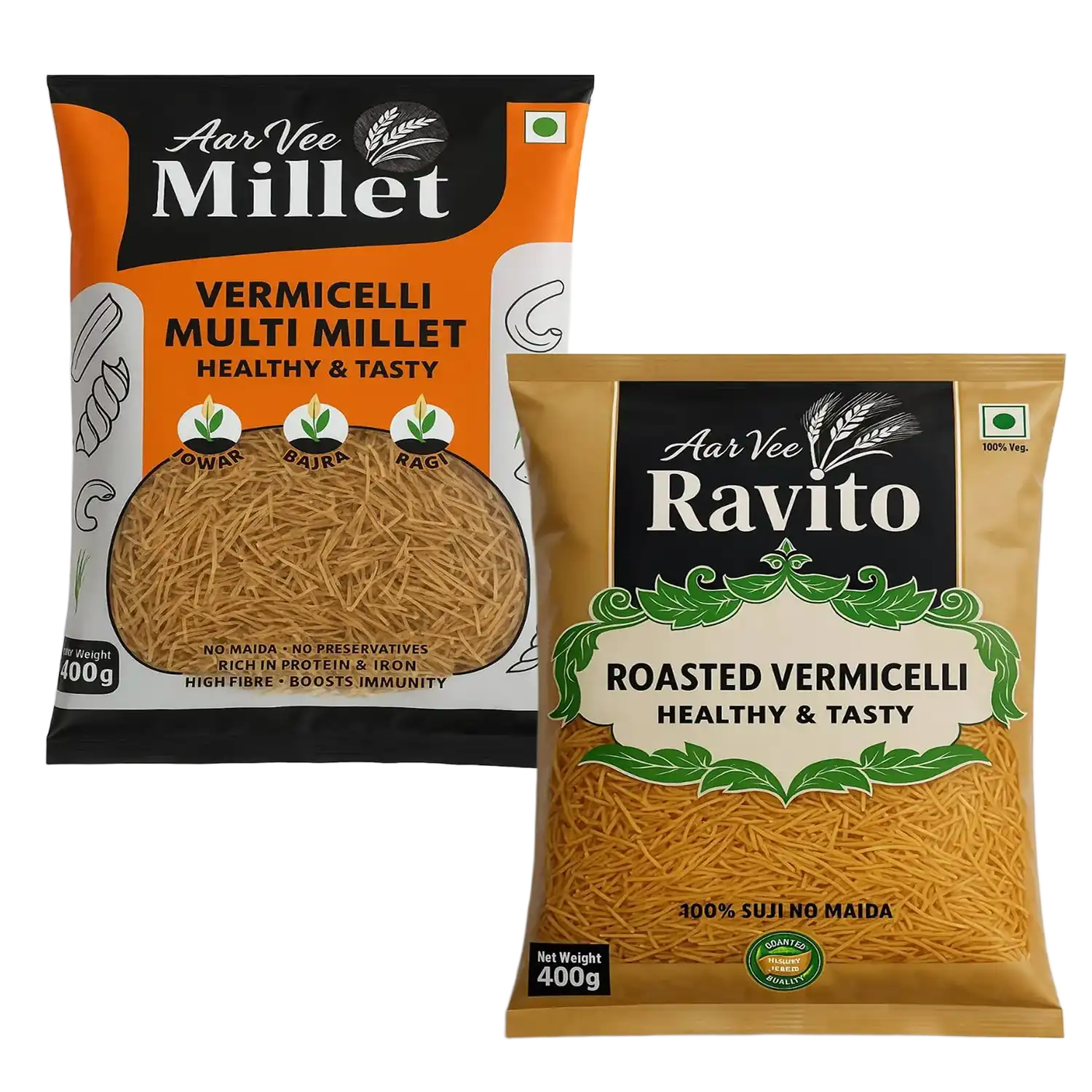 Arvee Millet & Ravito Roasted Vermicelli (Pack of 2)