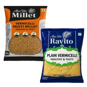 Arvee Millet & Ravito Plain Vermicelli (Pack of 2)