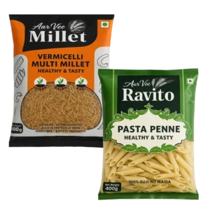 Arvee Millet Vermicelli & Ravito Pasta Penne (Pack of 2)