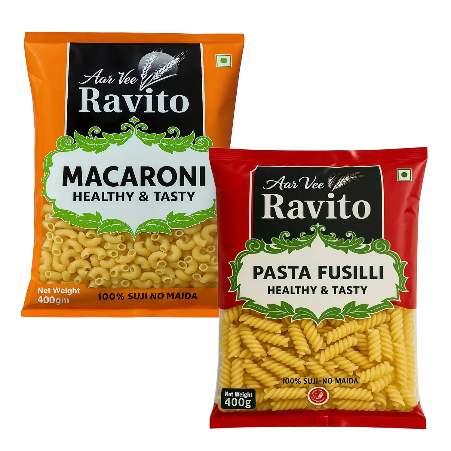 Arvee Ravito Macroni & Pasta Fusilli (Pack of 2)