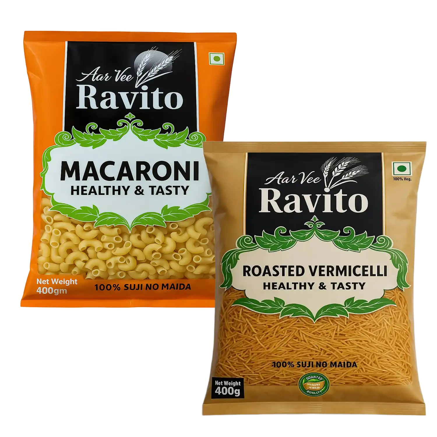 Arvee Ravito Macroni & Roasted Vermicelli (Pack of 2)