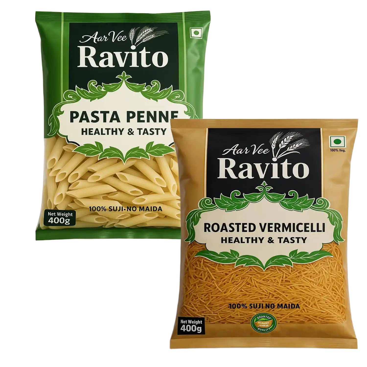 Arvee Ravito Pasta Penne & Roasted Vermicelli (Pack of 2)