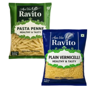 Arvee Ravito Pasta Penne & Plain Vermicelli (Pack of 2)